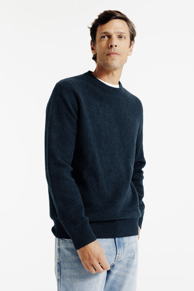 Pluizig trui ronde hals