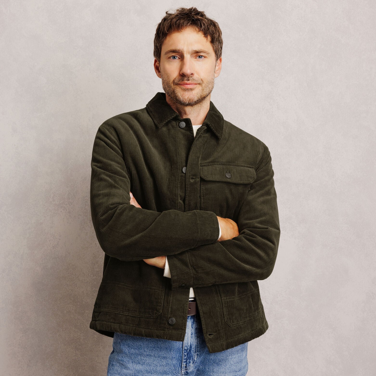 Veste velours int&eacute;rieur en sherpa