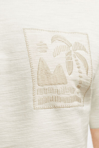 Tee shirt brod&eacute; textur&eacute;
