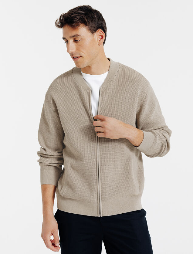 Vest met rits en sportieve kraag