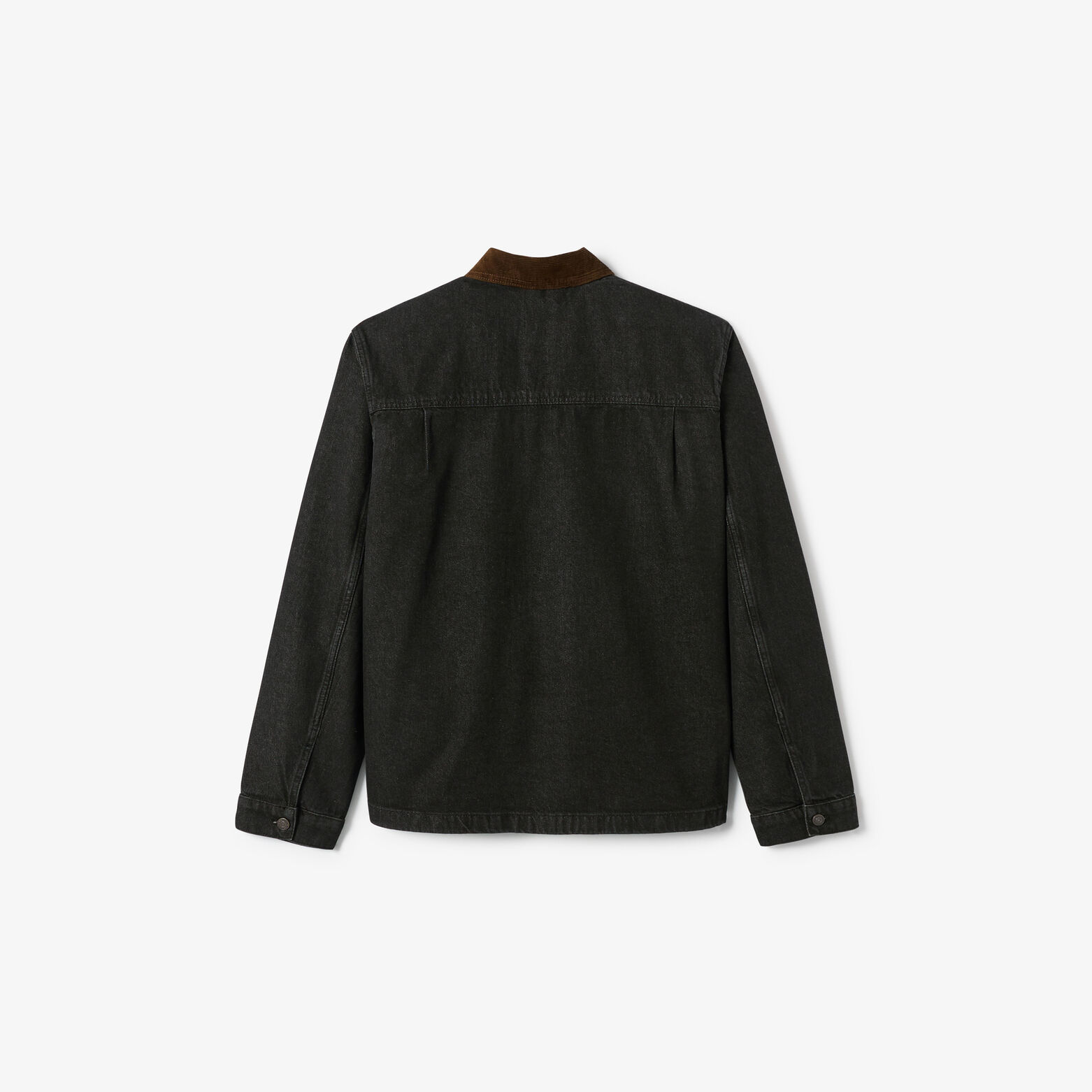 Jeansjas met fluwelen hemdkraag