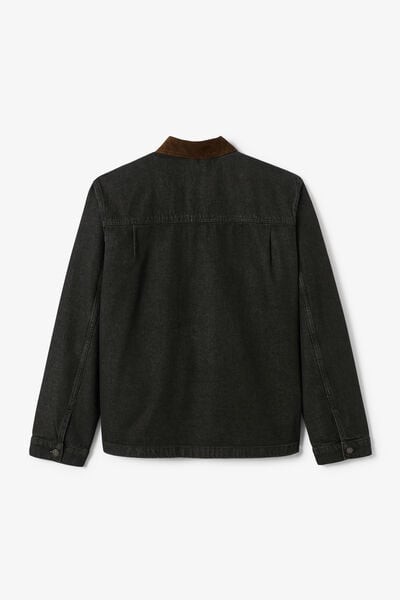 Veste en jean col chemise en velours