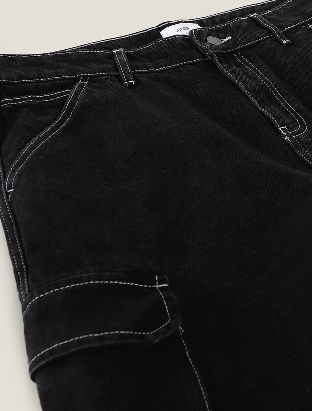 Bermuda cargo en jean