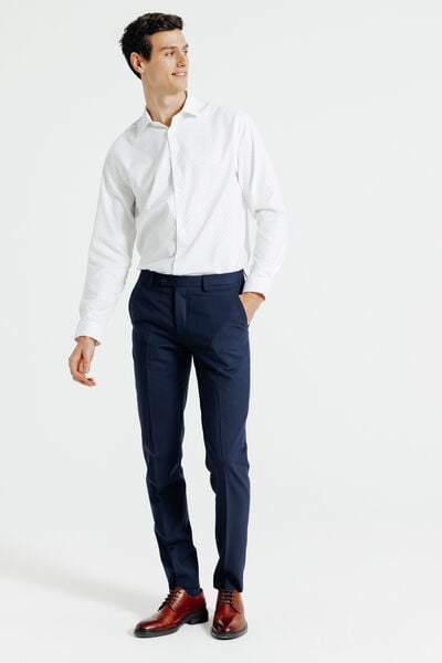 Chemise sans repassage imprim&eacute;e regular