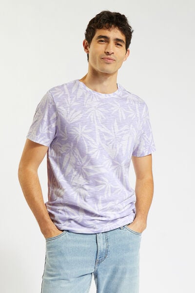 T-shirt met bladprint 