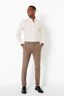 Chemise en coton imprim&eacute; g&eacute;om&eacute;trique slim