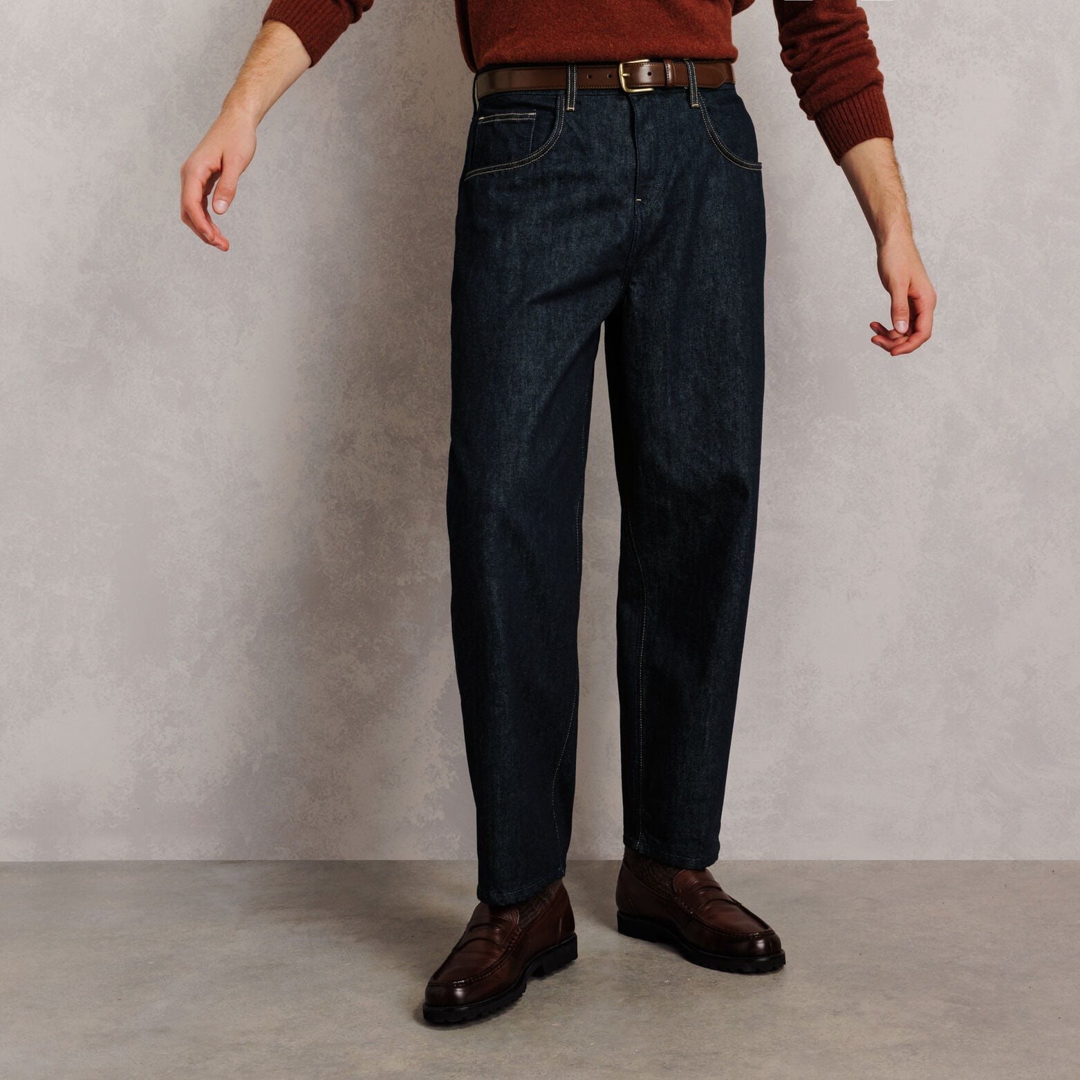 Barrel jeans raw 100% katoen