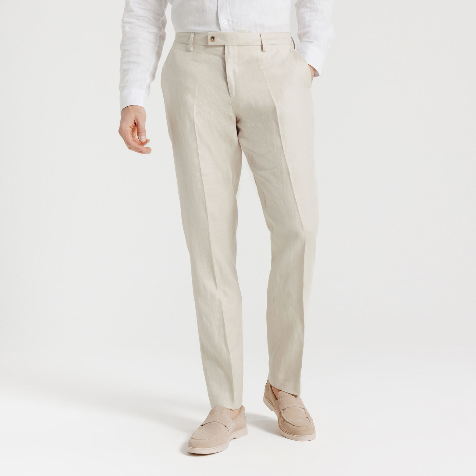 Pantalon de costume confort en lin