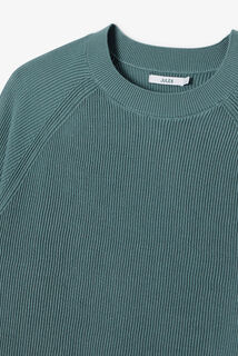 Pull col rond en cote