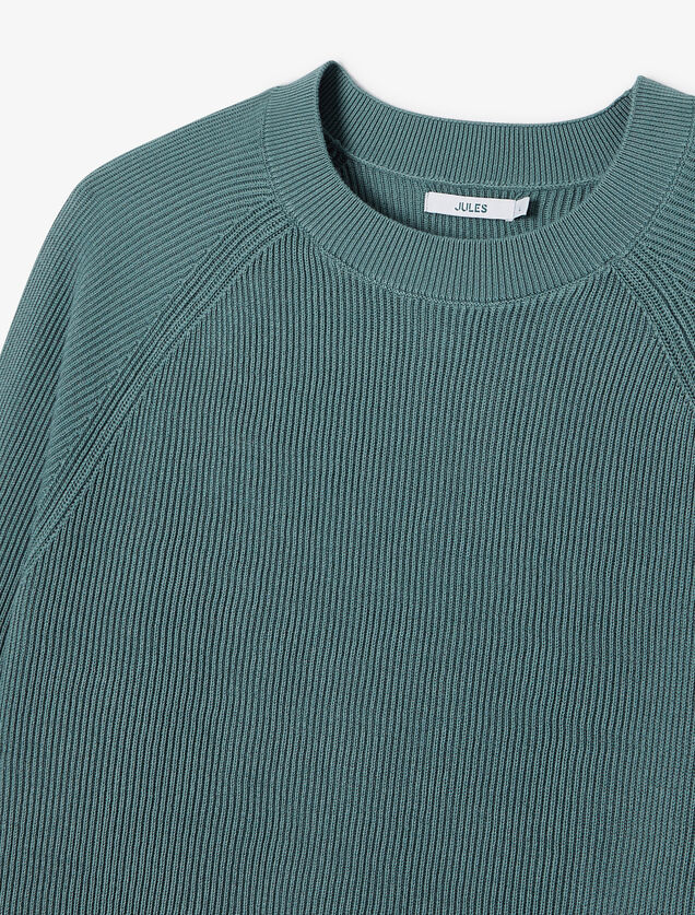 Pull col rond en cote