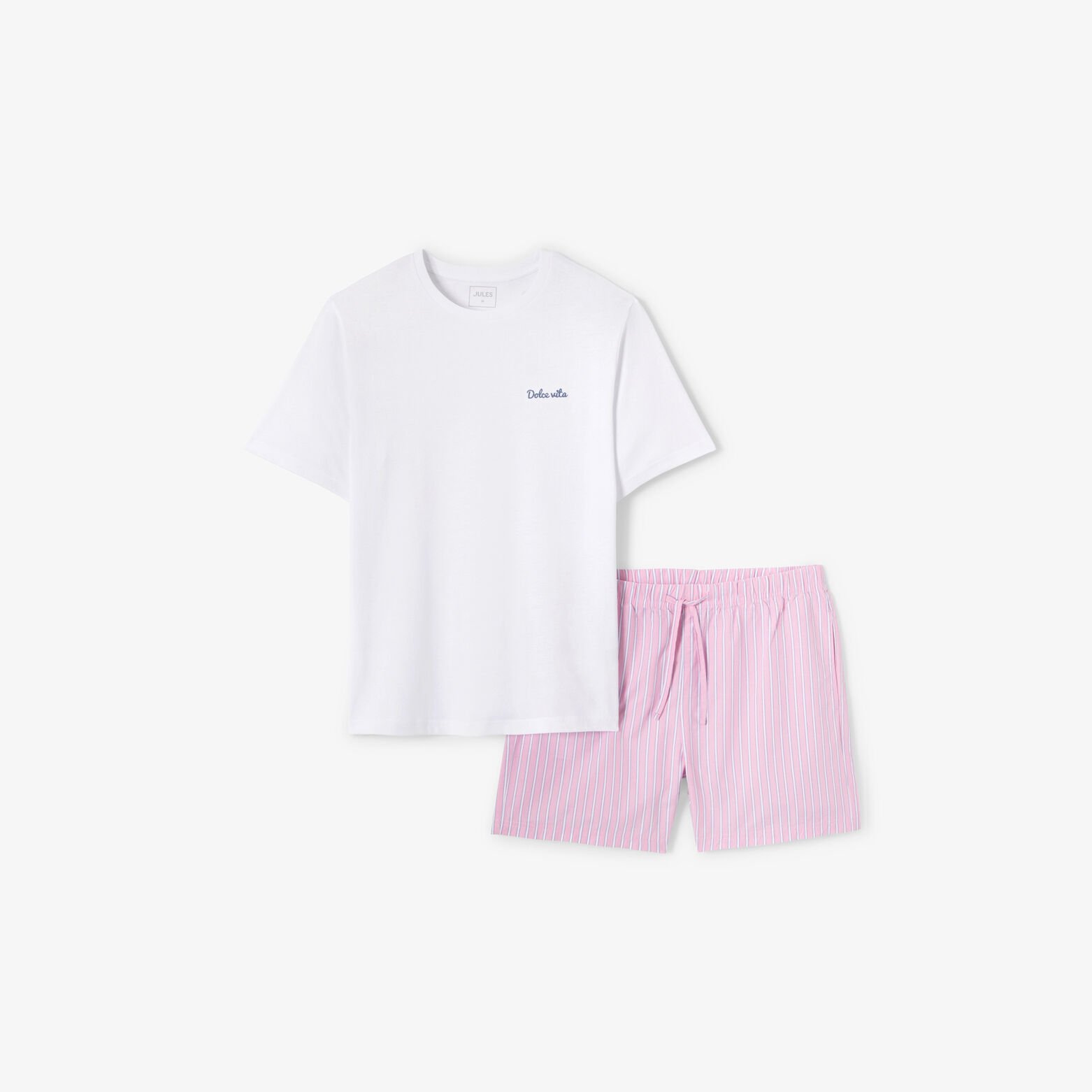Pyjamaset met gestreepte short