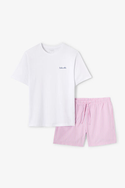 Pyjamaset met gestreepte short