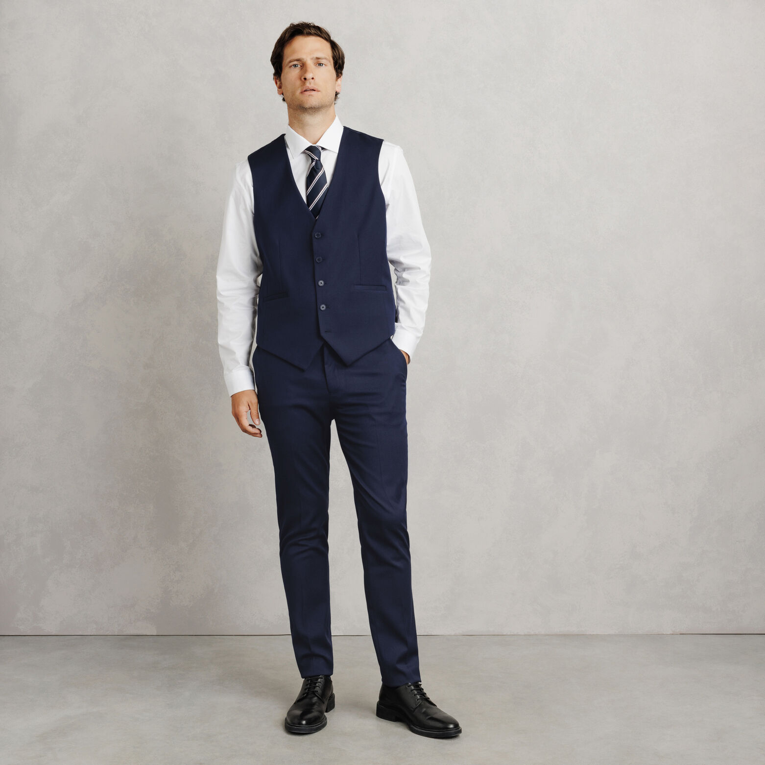 Effen slim kostuumgilet