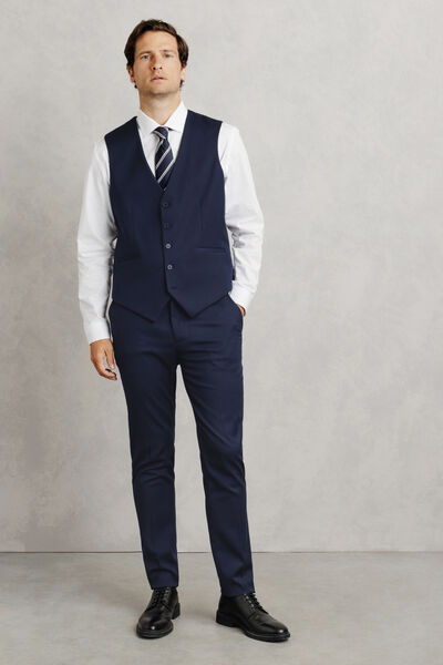 Effen slim kostuumgilet