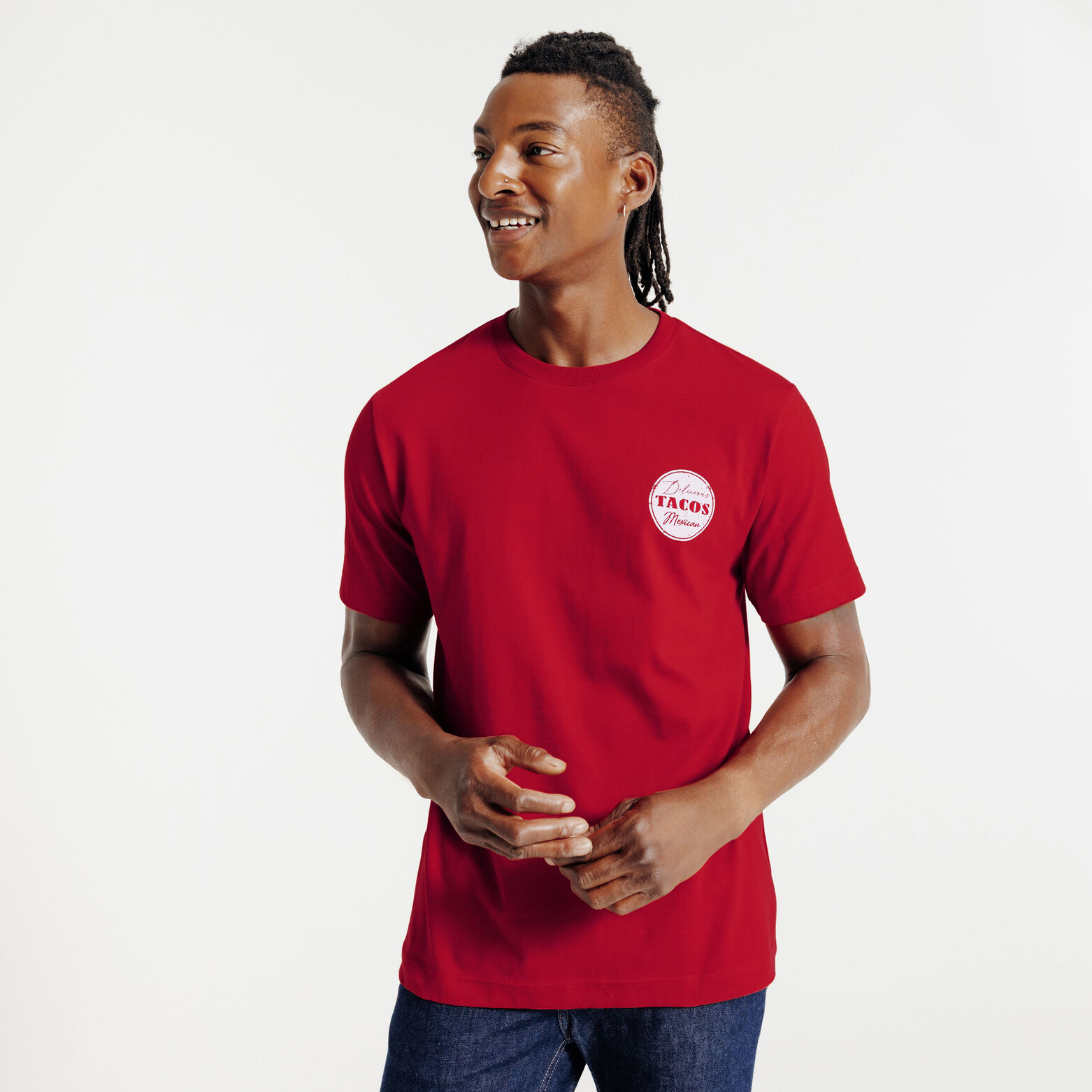 Tee shirt imprimé devant et dos food