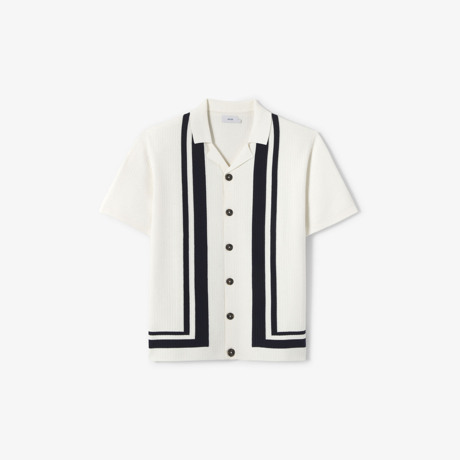 Chemisette en maille col requin ray&eacute;