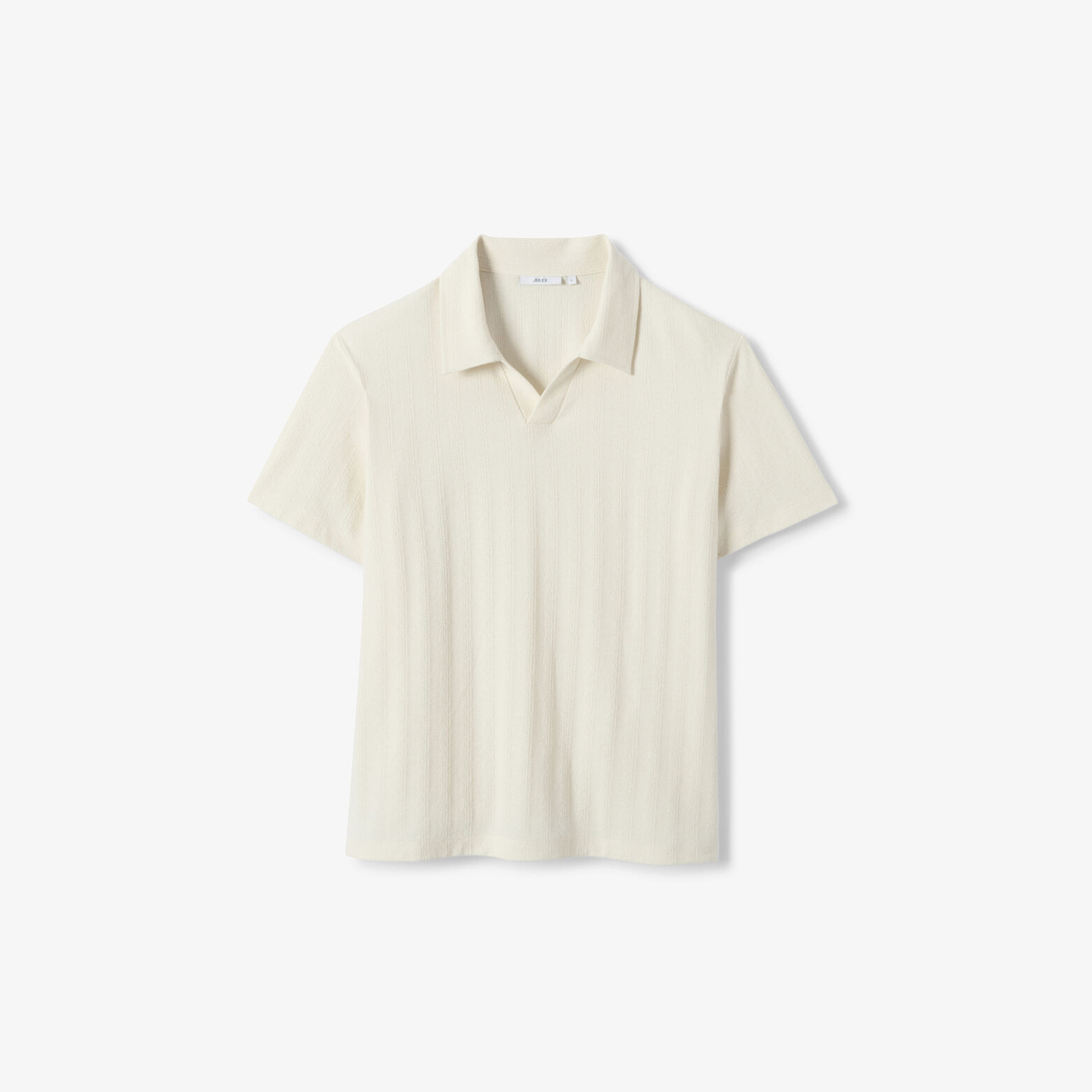 Polo manches courtes ray&eacute; textur&eacute;