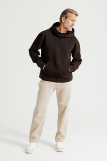 Sweat &agrave; capuche zipp&eacute; cordons