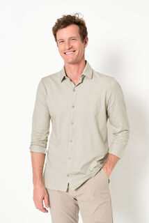 Chemise en maille coton slim