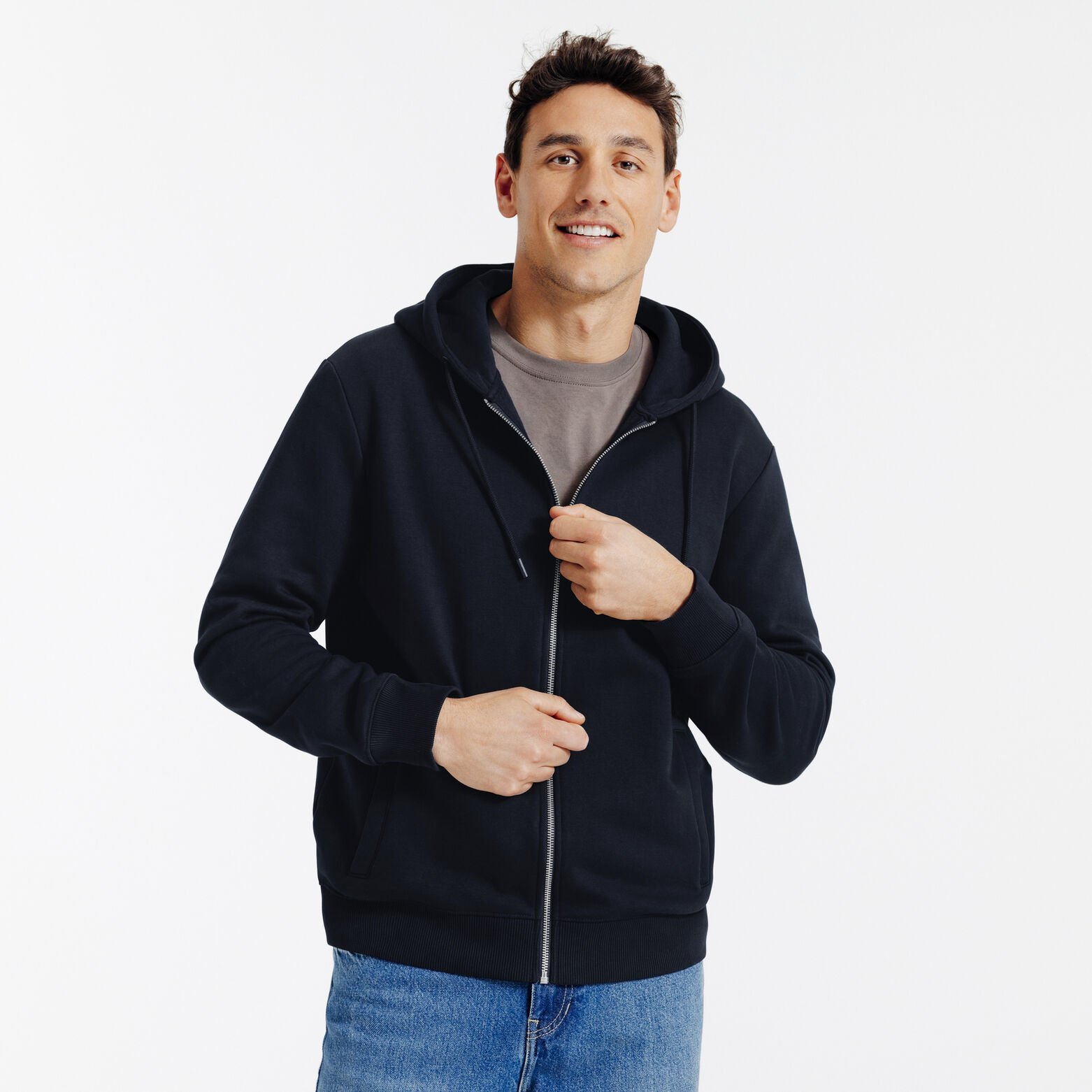 Sweat &agrave; capuche zipp&eacute;