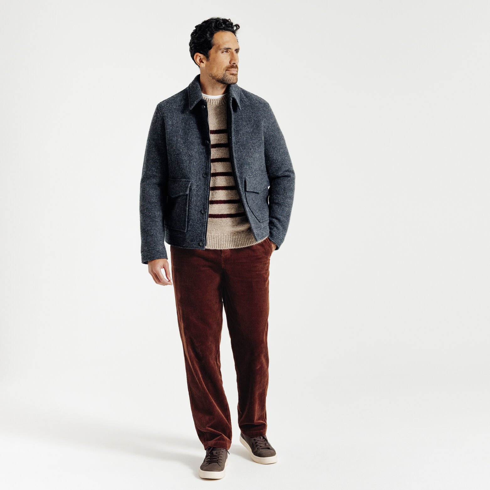 Fluwelen broek met elastische tailleband