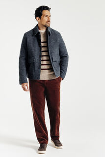 Pantalon en velours taille &eacute;lastiqu&eacute;e