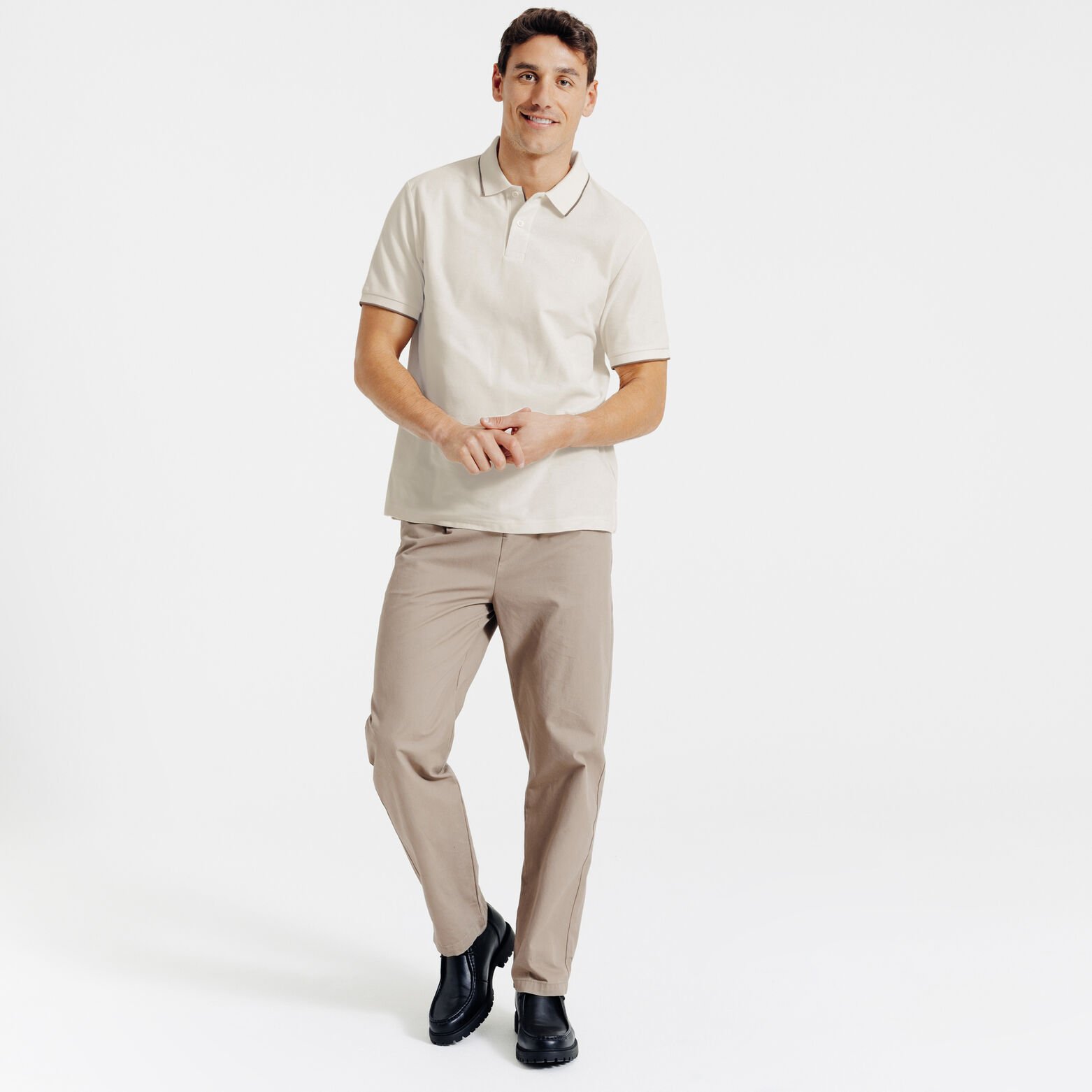 "Le Parfait by Jules" effen polo korte mouwen 