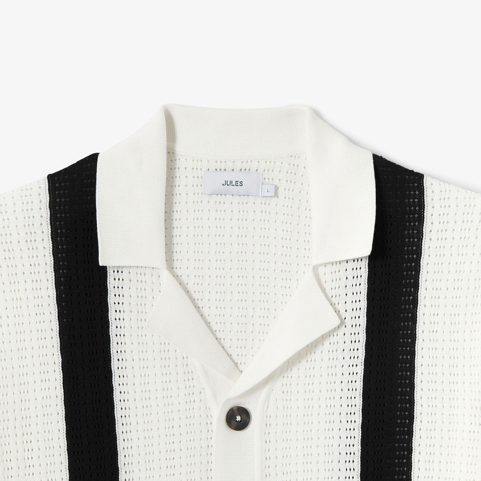 Gestreept hemdje in tricot met polokraag