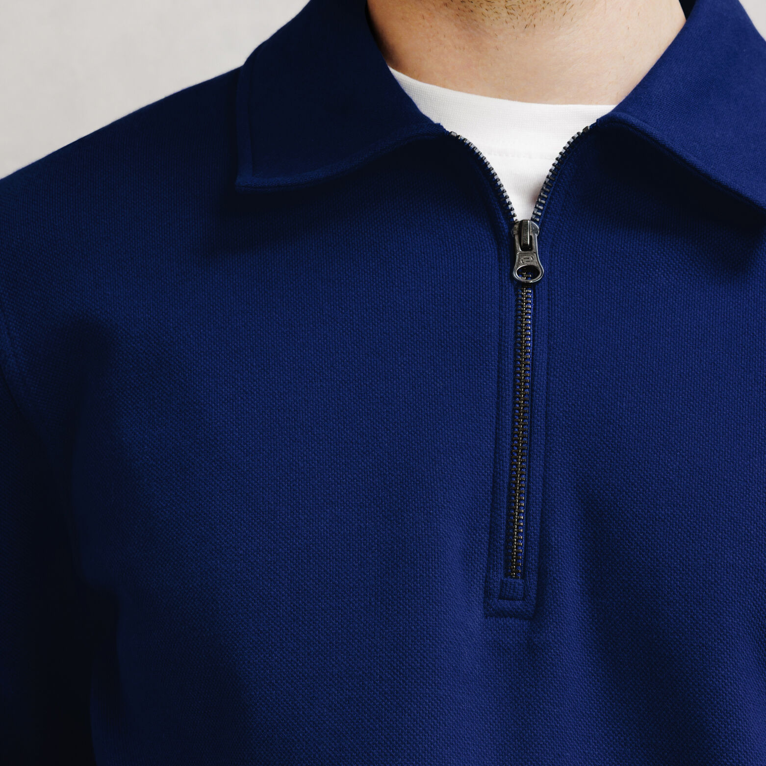 Sweater met polokraag en rits