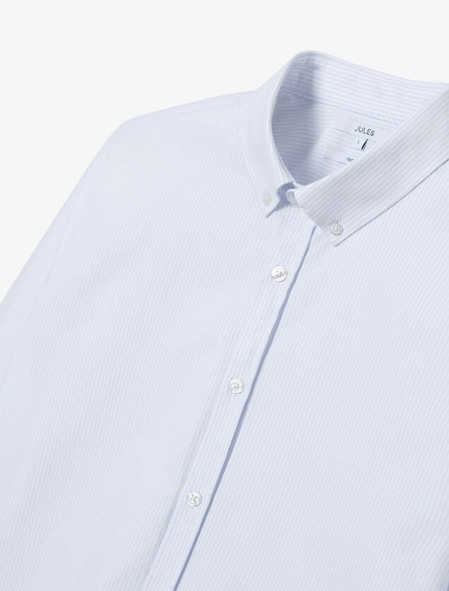 Chemise oxford en coton rayée
