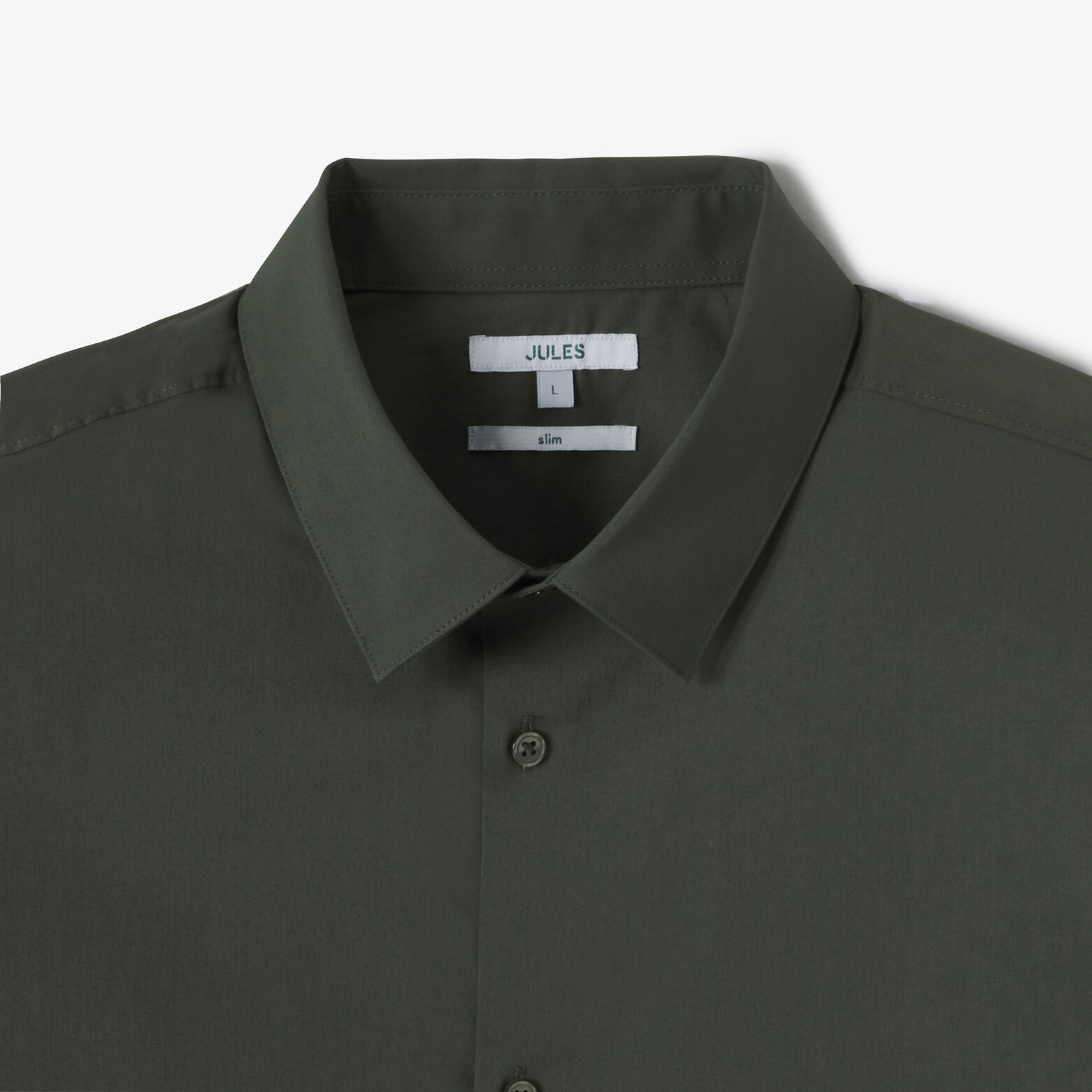 Chemise slim unie coton