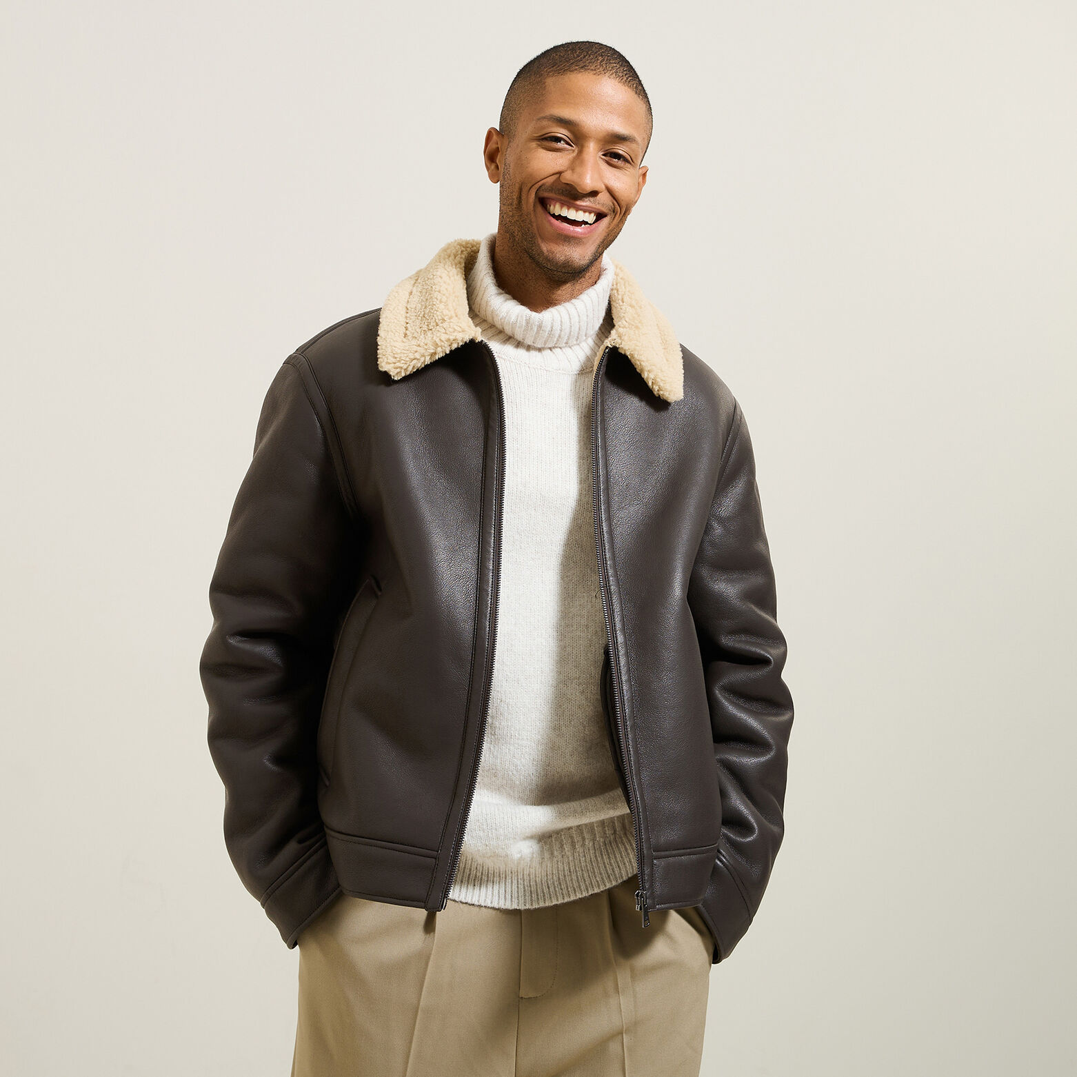 Blouson bombardier en sherpa