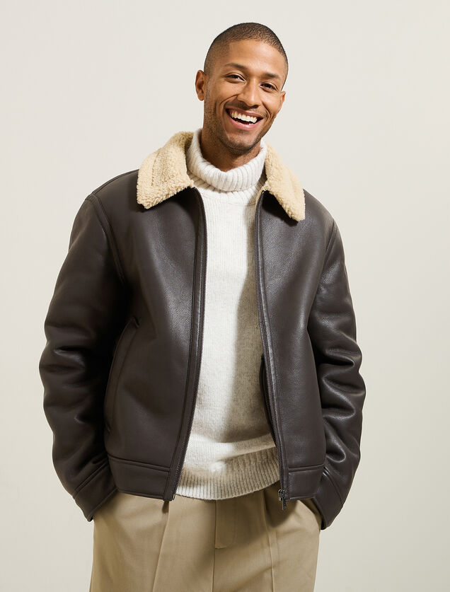 Blouson bombardier en sherpa