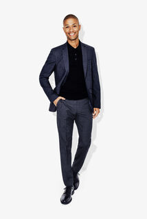 Pantalon de costume slim à carreaux