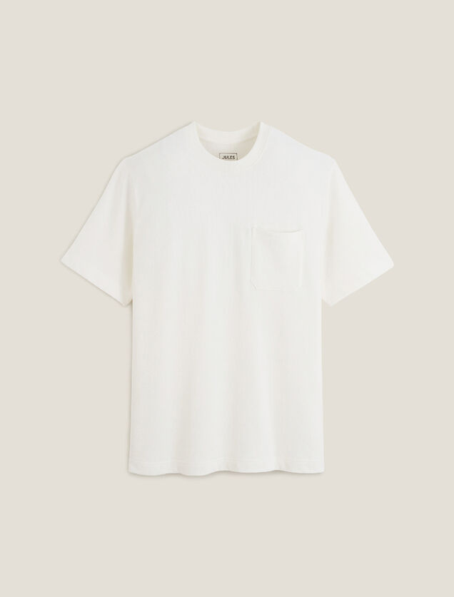 Tee shirt matière texturée col rond