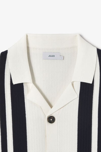 Chemisette en maille col requin ray&eacute;