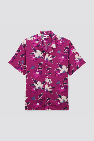 Chemise hawaienne fleur viscose