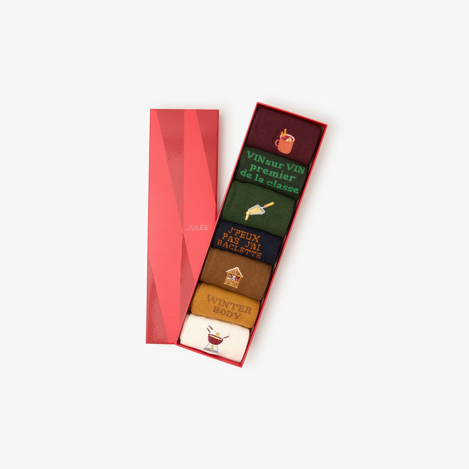 Coffret 7 paires de chaussettes fantaisie