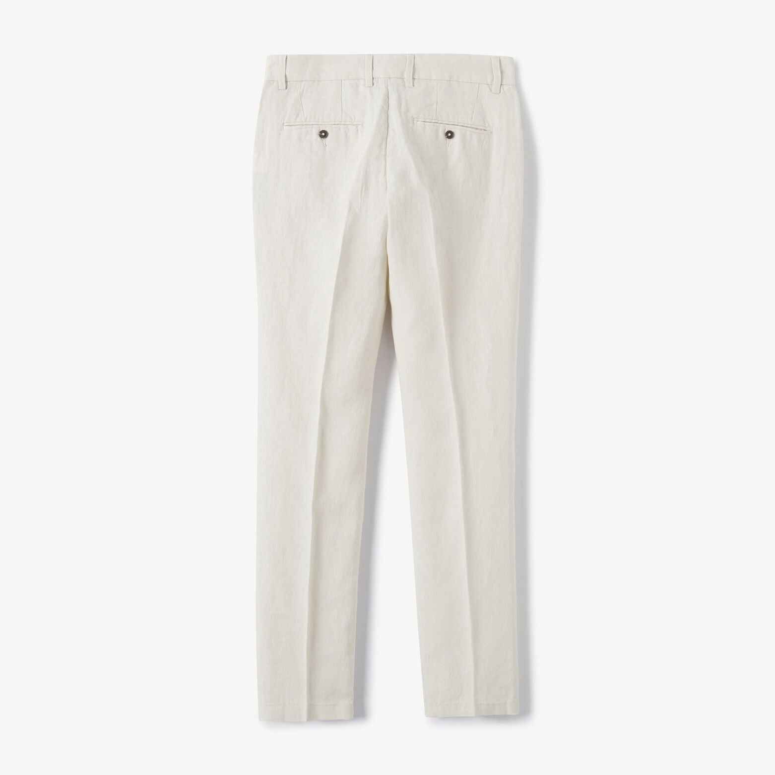 Pantalon chino straight 100% lin