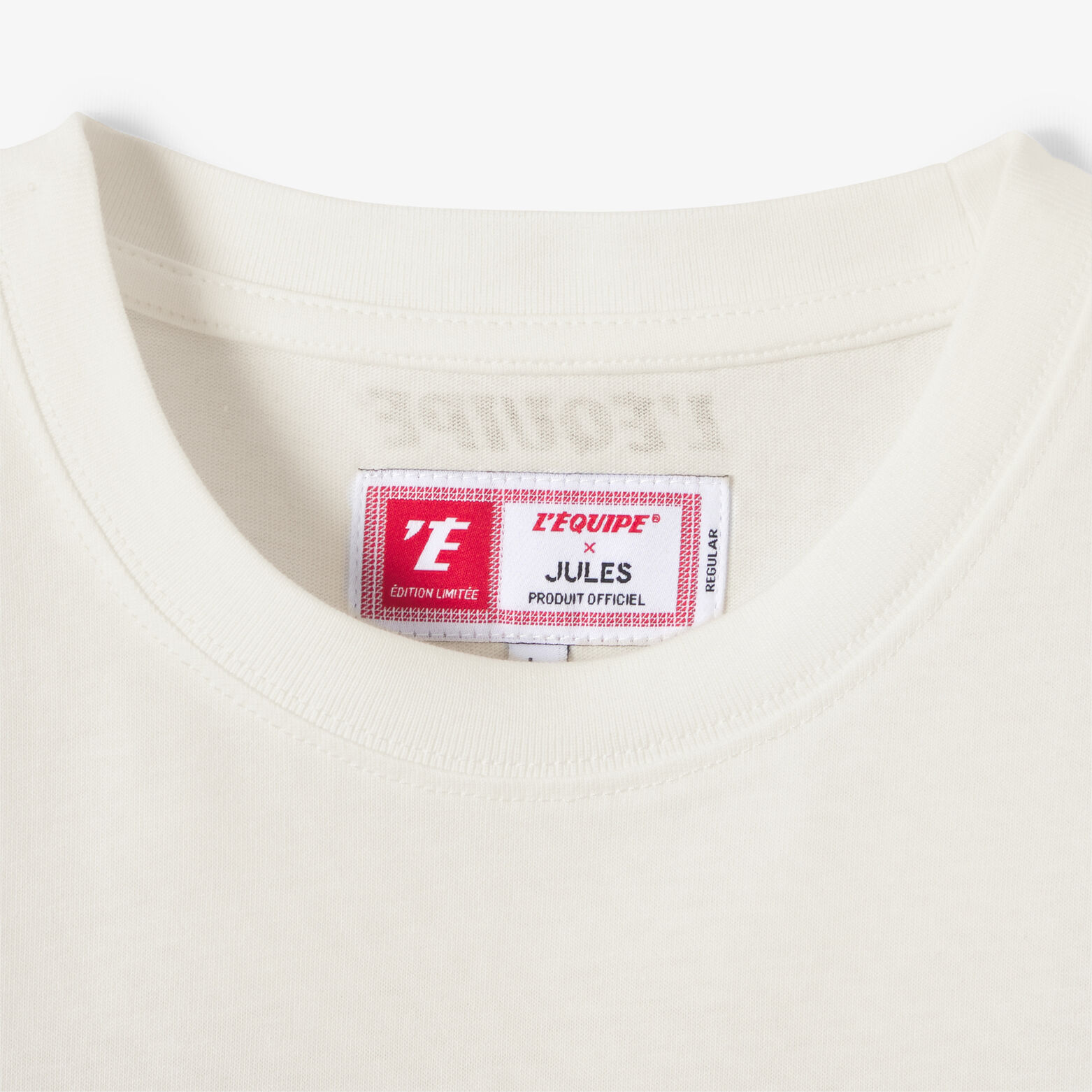 Tee shirt imprim&eacute; dos licence l'&Eacute;quipe
