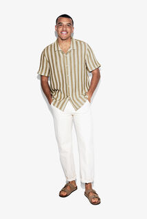 Chemisette en gaze de coton rayée