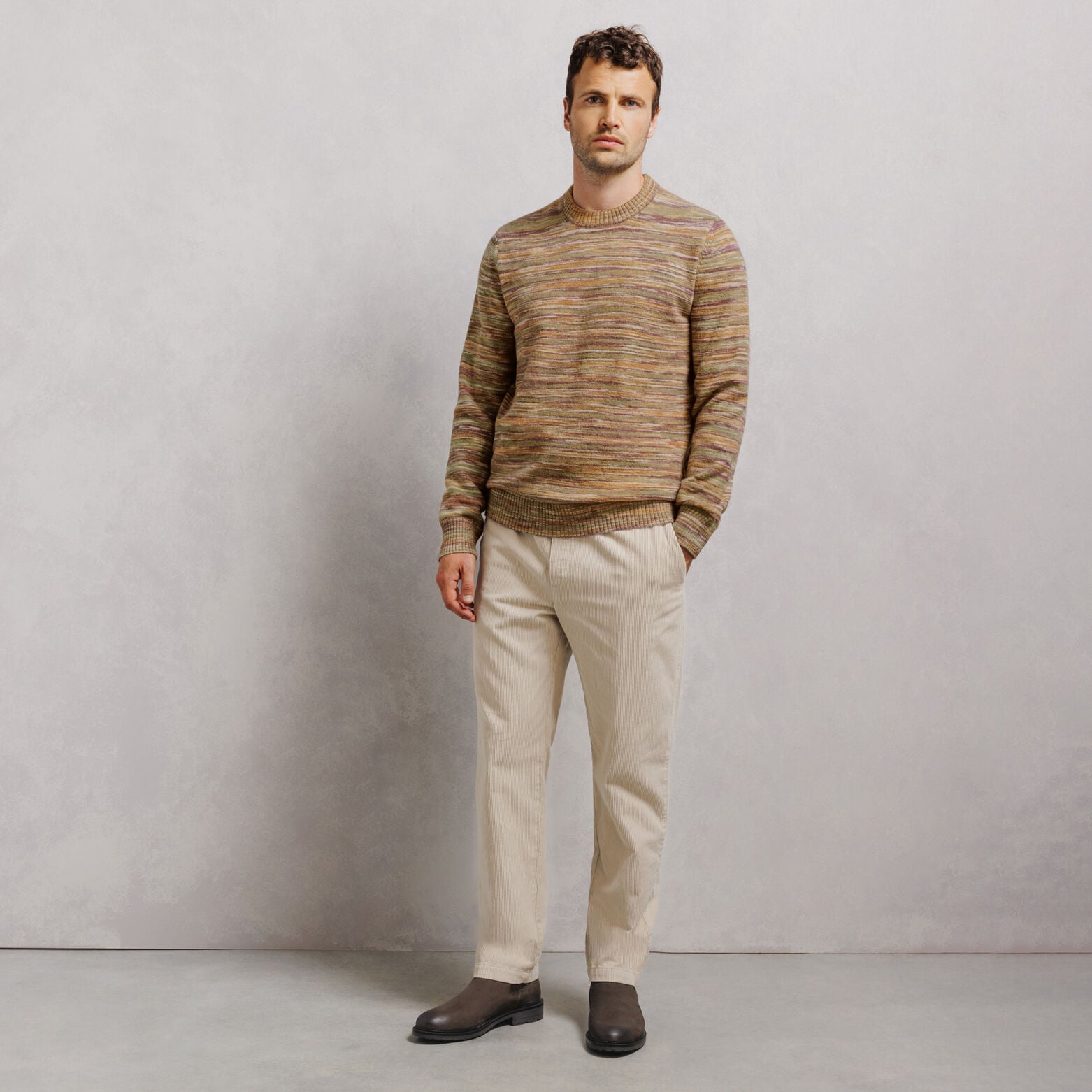 Pull col rond mousseux coton majoritaire