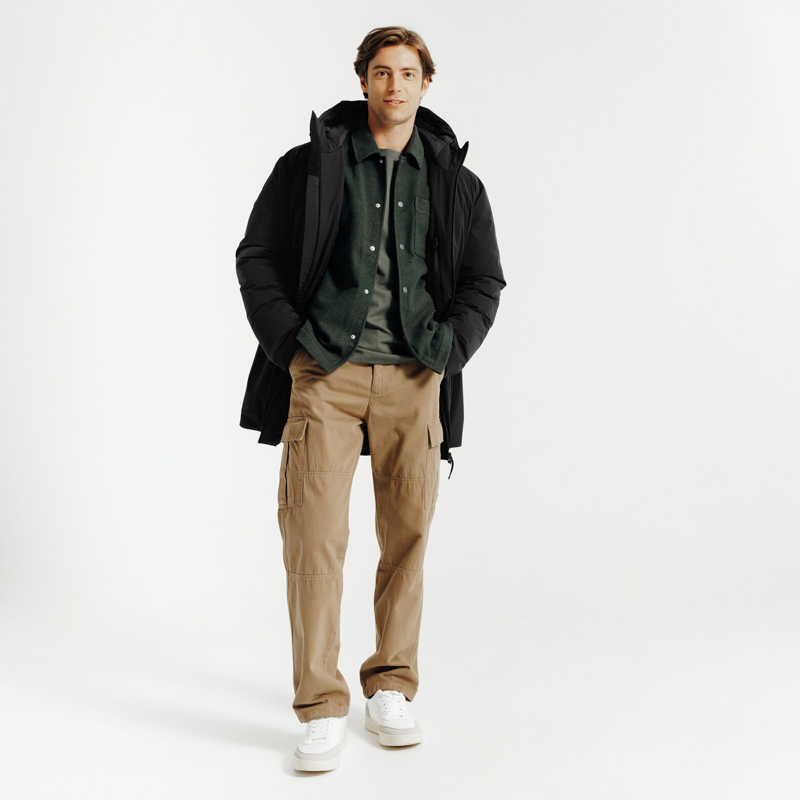 Parka longue à capuche