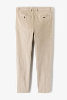 Straight fit chinobroek in fluweel