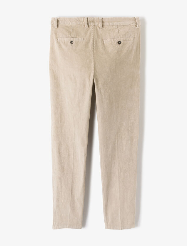 Straight fit chinobroek in fluweel