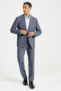 Tweekleurig comfort fit kostuumvest