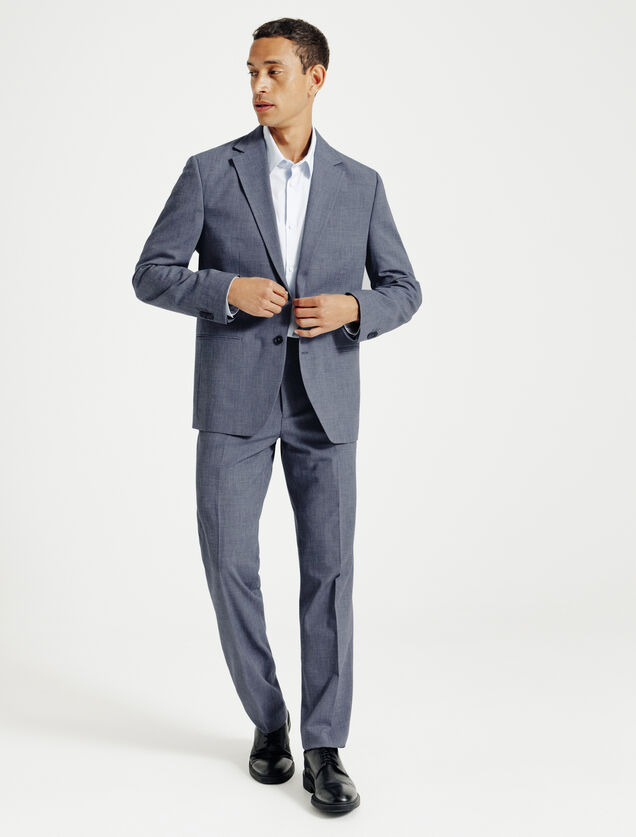 Tweekleurig comfort fit kostuumvest