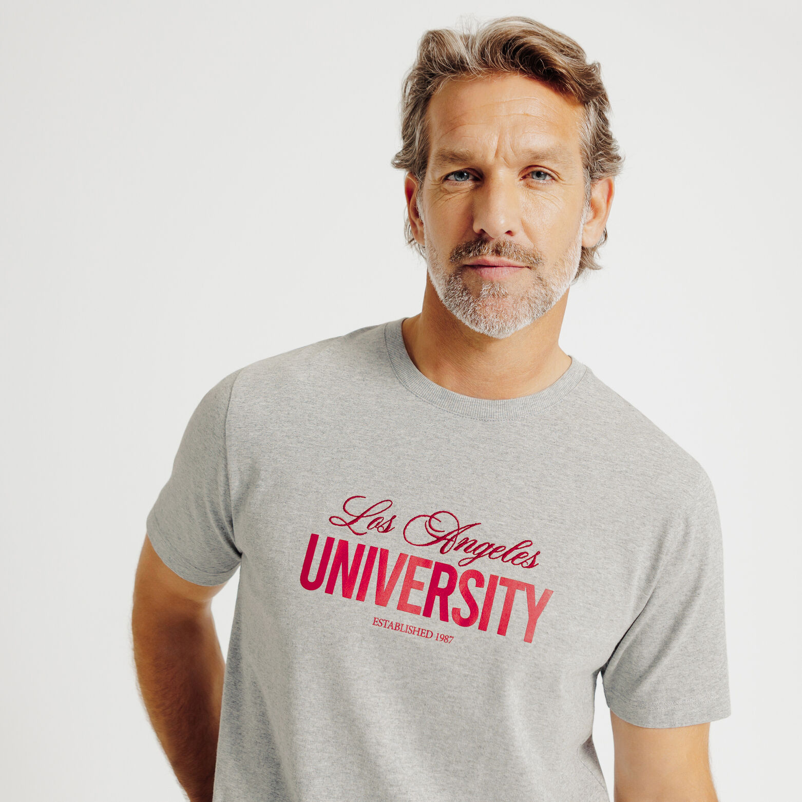 T-shirt in katoen met borduursel vooraan