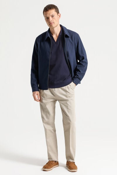 Polo korte mouwen met resortkraag in ribstof