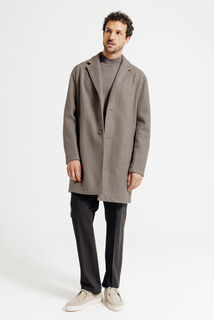 Manteau hiver long col tailleur